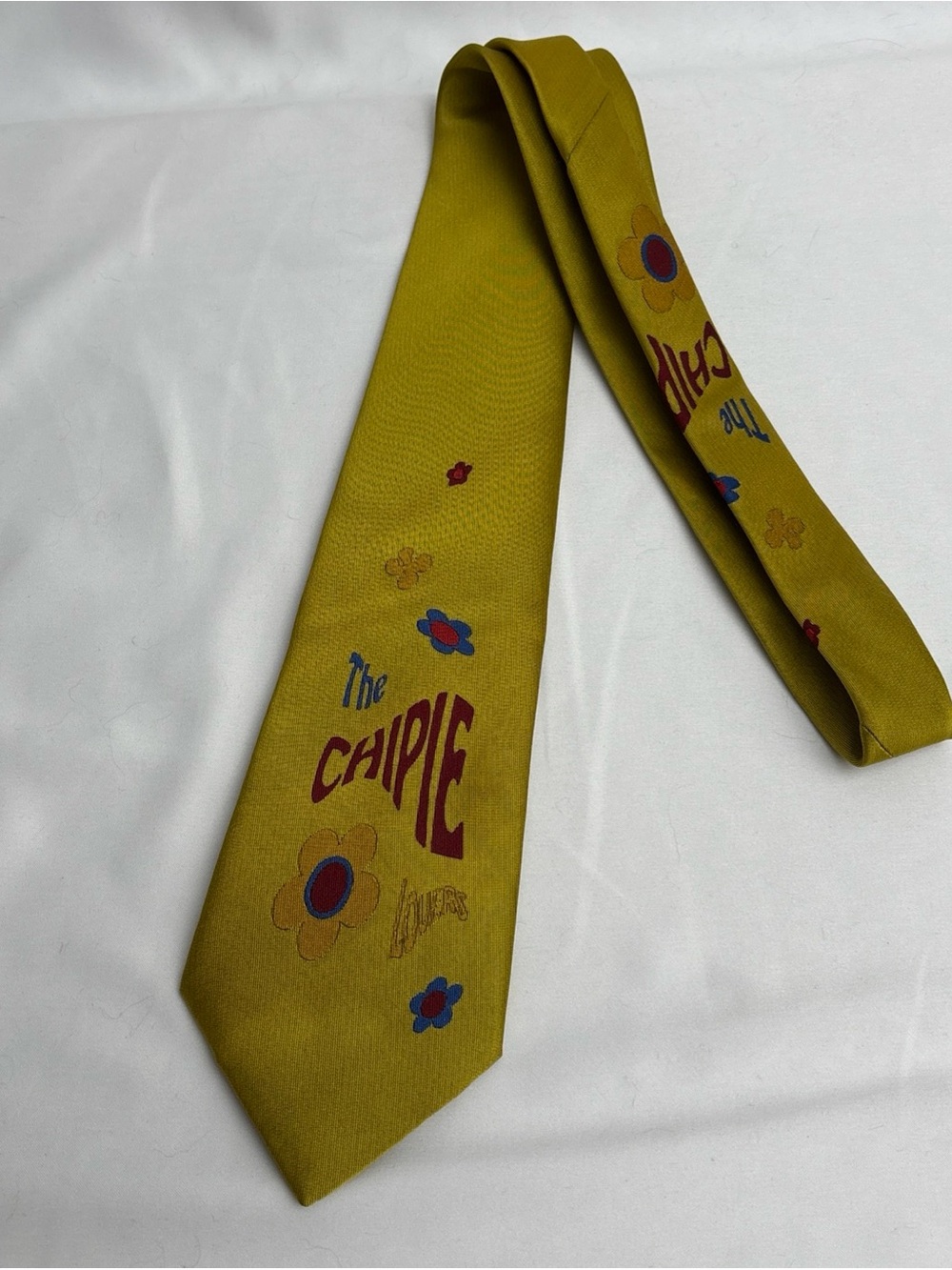 70s Vintage The Chipie Lover Psychedelic Boho Tie Green Men’s Novelty Chartreuse